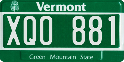 VT license plate XQO881