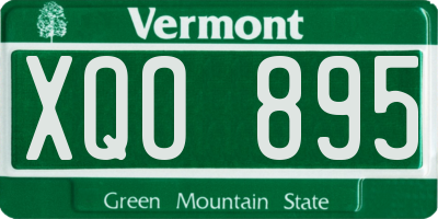 VT license plate XQO895