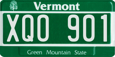 VT license plate XQO901