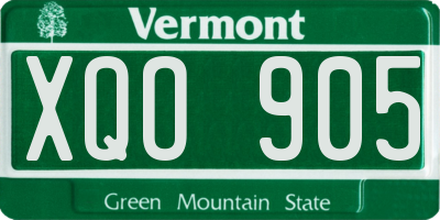 VT license plate XQO905