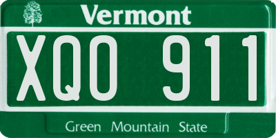 VT license plate XQO911