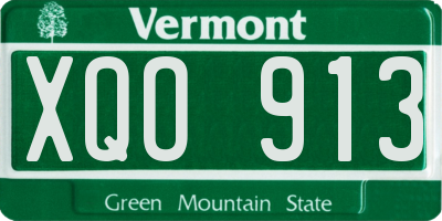 VT license plate XQO913