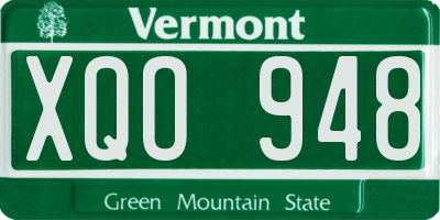 VT license plate XQO948