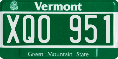 VT license plate XQO951