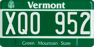 VT license plate XQO952