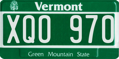 VT license plate XQO970