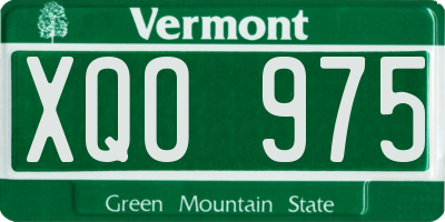 VT license plate XQO975