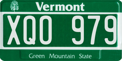 VT license plate XQO979