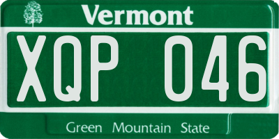 VT license plate XQP046