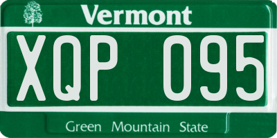 VT license plate XQP095