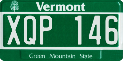 VT license plate XQP146