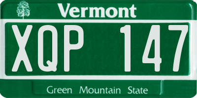 VT license plate XQP147