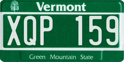 VT license plate XQP159