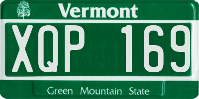 VT license plate XQP169