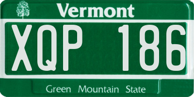 VT license plate XQP186