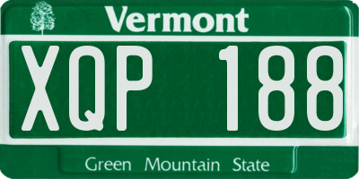 VT license plate XQP188