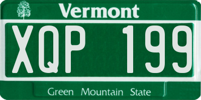 VT license plate XQP199