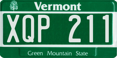 VT license plate XQP211