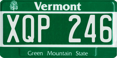 VT license plate XQP246