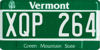 VT license plate XQP264
