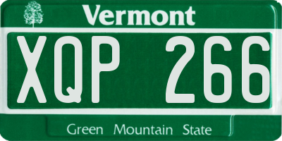 VT license plate XQP266