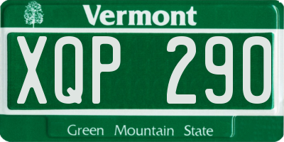 VT license plate XQP290