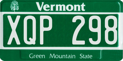VT license plate XQP298