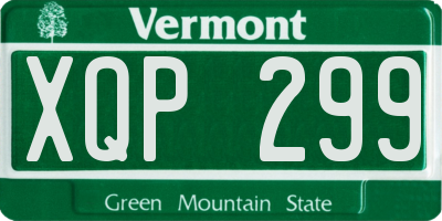VT license plate XQP299