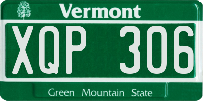 VT license plate XQP306