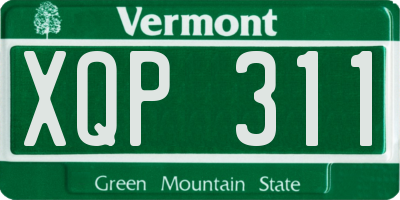 VT license plate XQP311