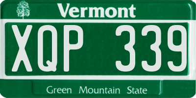 VT license plate XQP339