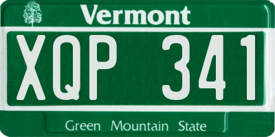 VT license plate XQP341