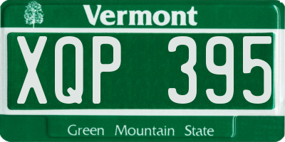 VT license plate XQP395