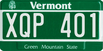 VT license plate XQP401