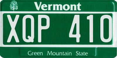 VT license plate XQP410