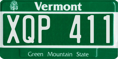 VT license plate XQP411