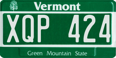 VT license plate XQP424