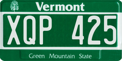VT license plate XQP425