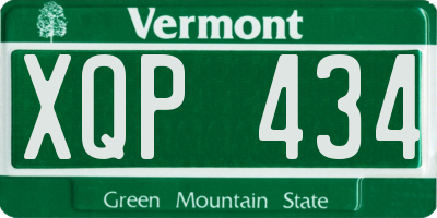VT license plate XQP434