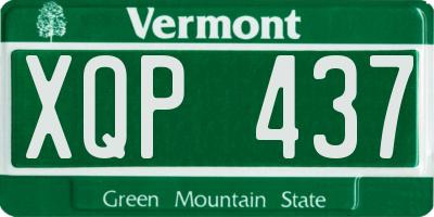 VT license plate XQP437