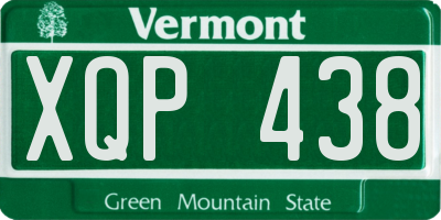 VT license plate XQP438