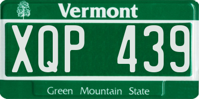 VT license plate XQP439
