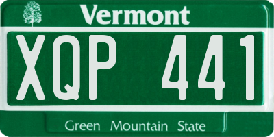 VT license plate XQP441