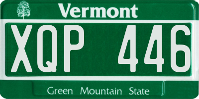 VT license plate XQP446