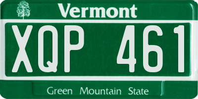 VT license plate XQP461