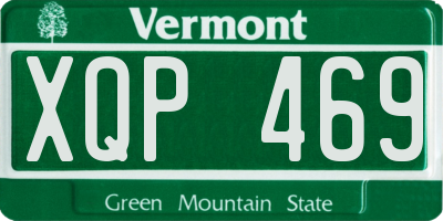 VT license plate XQP469