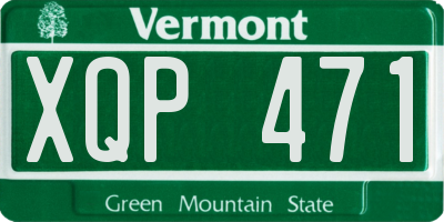 VT license plate XQP471