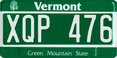 VT license plate XQP476