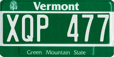 VT license plate XQP477