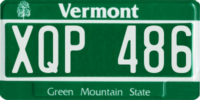 VT license plate XQP486